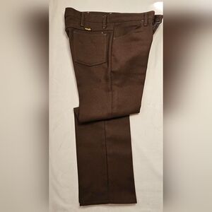 Vintage 70s Wrangler Polyester Pants 36x30 USA Made EUC Zero Drag Western Disco